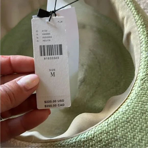 Anthropologie x Modern Monarchie Bicolor Straw Hat / Green  display picture 2
